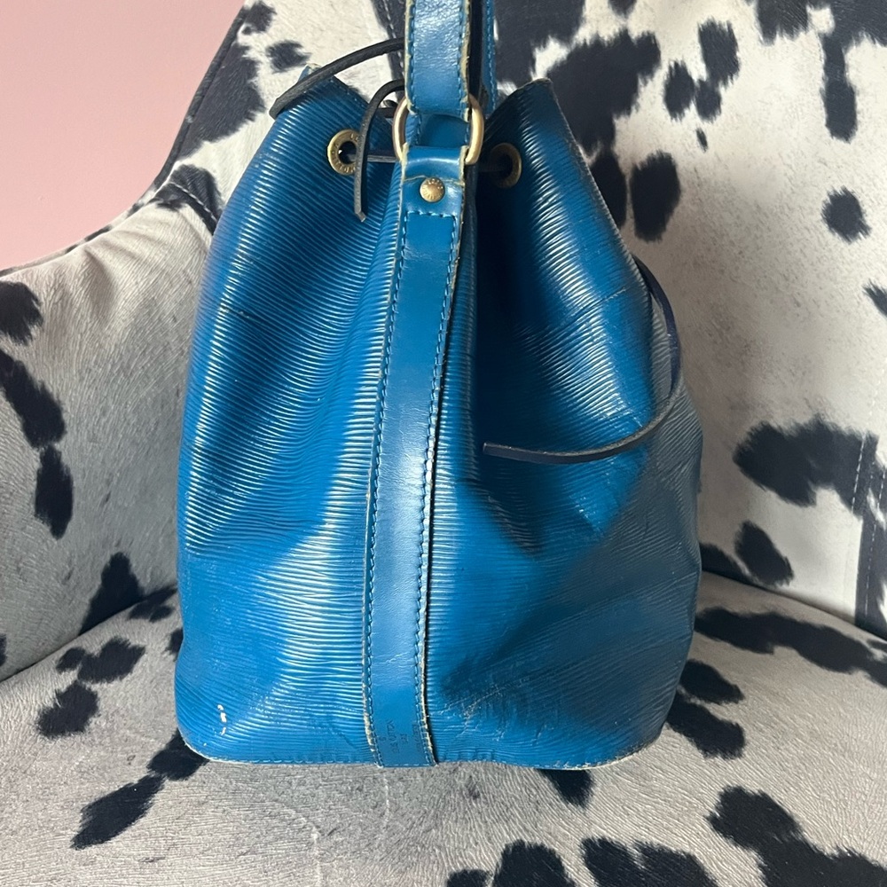 Used Condition- Louis Vuitton Blue Hobo Bag - Picture 9 of 16